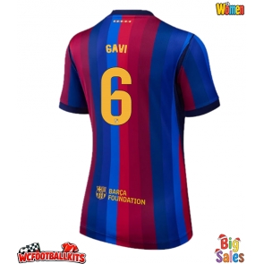 Barcelona Paez Gavi #6 Replica Home Stadium Shirt for Women 2026-27 Short Sleeve